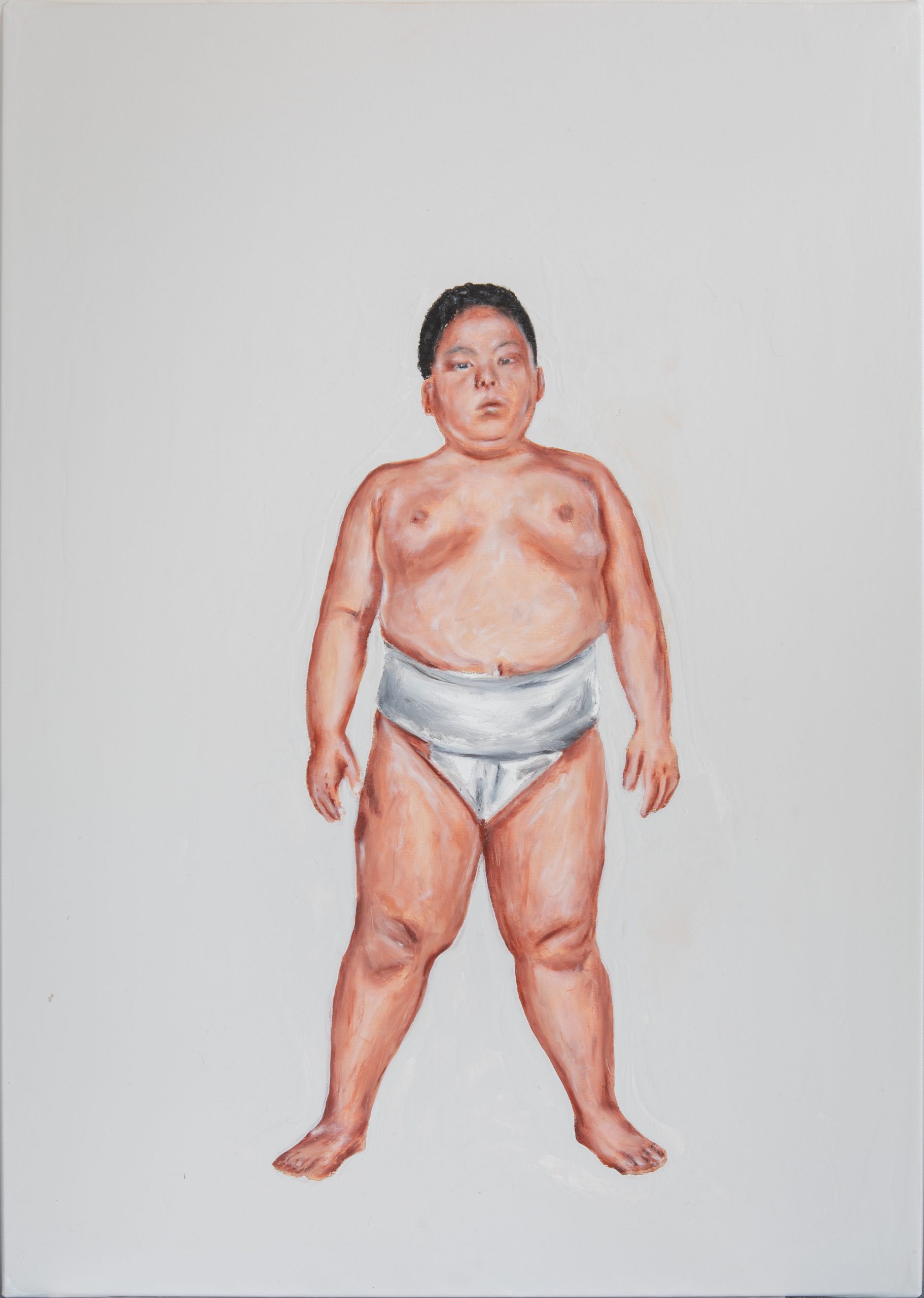 Eske Touborg - DANSHI (dreng)V,  olie på lærred, 70x45 cm